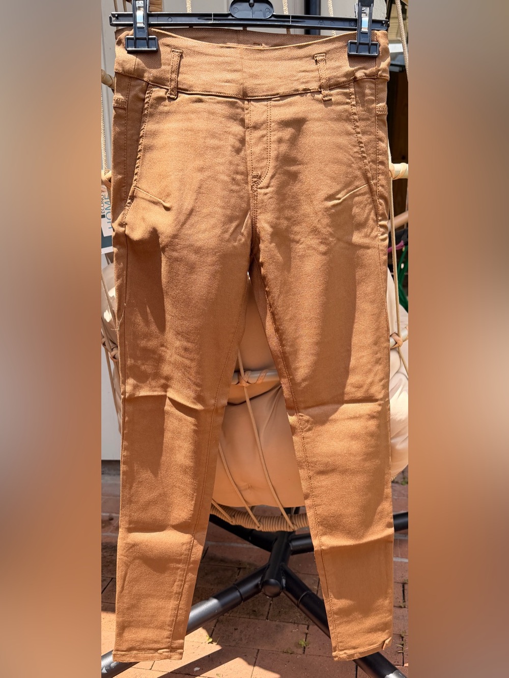 Stretch Slim Ankle Pants in Camel Brown